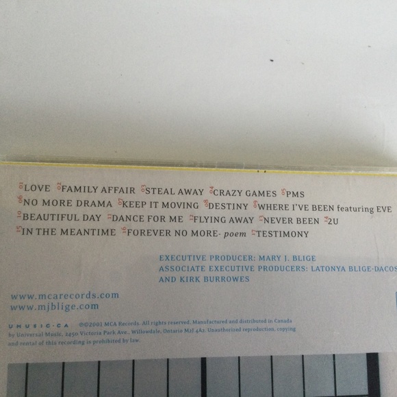 No More Drama by Mary J. Blige (CD, Aug-2001, MCA Records) - Picture 3 of 7